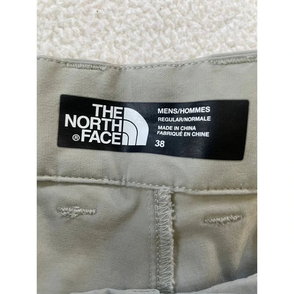 The North Face Mens 38 Paramount Trail Hiking Pants Tan Straight Leg Stretch‎